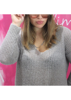 PULL MAILLE  LAINE ET MOHAIR